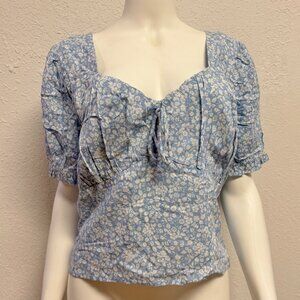 Planet Gold Women's Floral Short Sleeve Top